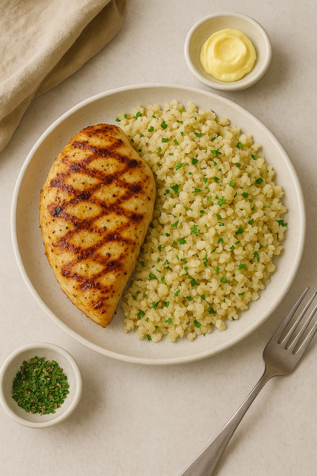Delicious Grilled Chicken with Cauliflower Rice: A Healthy Meal Idea